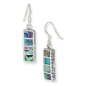 Inlay Abalone Shell French Wire Earrings