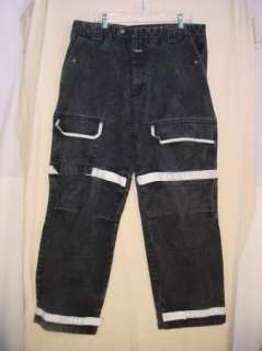 Marithe Francois Girbaud Mens Jeans Black Baggy   size 38M   meas 