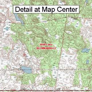  USGS Topographic Quadrangle Map   Wolf Lake, Minnesota 