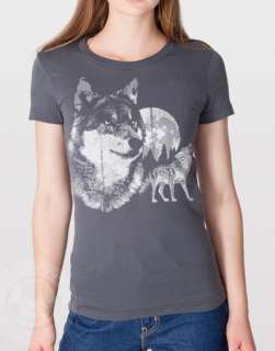 Vintage 80s Wolf American Apparel 2102 Wolves T Shirt  