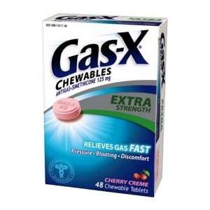  Gas x Extra Strength Tablets, Cherry, 48 Count Bottle 