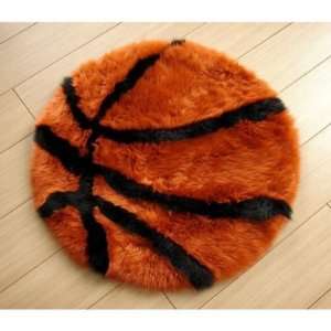  Bowron Fun Rug Basketball Sheepskin Rug