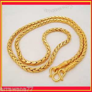 Deluxe 22K 23K 24K THAI BAHT GOLD GP NECKLACE 24 Jewelry N 46  