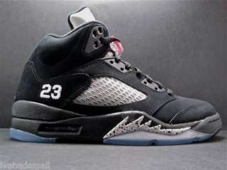 Nike Air Jordan 5 V Retro Sz 10 Black Metallic Silver #23 2011 136027 