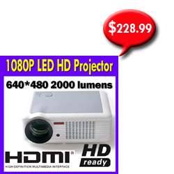   Multimedia 1080i LCD PROJECTOR WII PS3 DVD XBOX 360 +BULB  