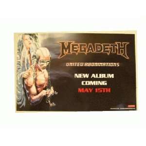    Megadeth Poster Megadeath United Abominations 