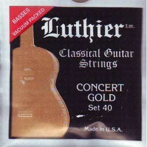 Luthier Classical Guitar Concert Gold, 40 Musical 