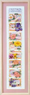 Design Works Counted Cross Stitch kit 6 x 28 ~ LANGUAGE OF FLOWERS 