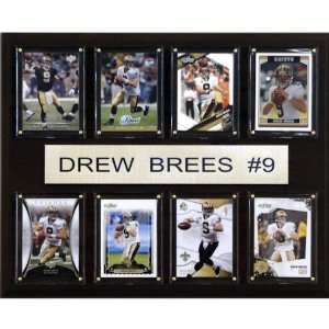  NFL Drew Brees New Orleans Saints 8 Card Plaque
