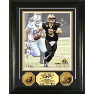 Drew Brees 24KT Gold Coin Photo Mint   NFL Photomints and Coins 