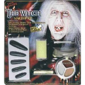  Witch Halloween Makeup Kit Costume Teeth Black Nails Toys 