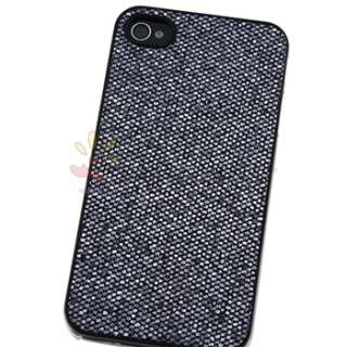 Bling Snap on Hard Case Cover+Diamond Screen Film For iPhone 4 4S 4G 