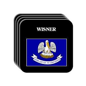 US State Flag   WISNER, Louisiana (LA) Set of 4 Mini Mousepad Coasters