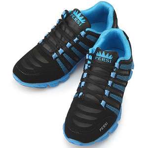  PERSI Black Blue Mens Limited Running Training Sneakers Shoes  