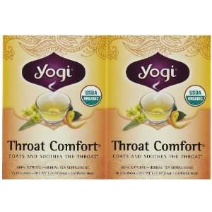 Yogi Tea Throat Comfort, Herbal Supplement, Tea Bags, 16 ct, 2 pk