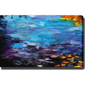 Abstract Lake Impression Giclee Print Canvas Art Arts 