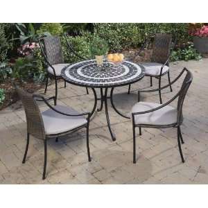   Set Includes Delmar Table & 4 Laguna Slope Arm Chairs