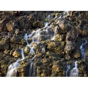  Brine Falls from Volcanic Rock Drop Off to a Runoff Stream 