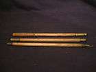 VINTAGE OAK AND BRASS SHOTGUN CLEANING ROD AND TIPS  