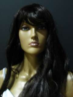 The beautiful long Black Wig and the base with both foot and calf pins 