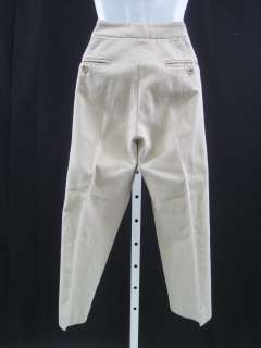 You are bidding on a pair of THEORY Tan Cotton Cropped Pants Sz 8. The 