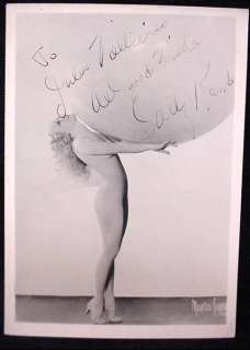 SALLY RAND Signed Exotic Dancer Balloon Bubble Dancer  