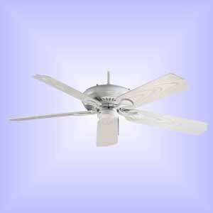  Torrent White On White Five Blade Patio Fan