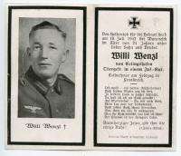 WWII German Infantry Soldiers 1942 Death Card Woronsch  