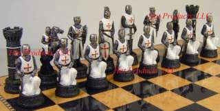 MEDIEVAL TIMES CRUSADES set of chess men pieces THE CRUSADERS CRUSADE 