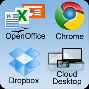   Chrome Browser, Office Suite, Dropbox, Java & more on Cloud Desktop