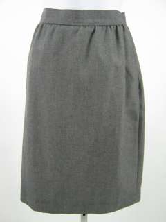 UNGARO NAN DUSKIN Gray Wool Knee Length Skirt Sz 6