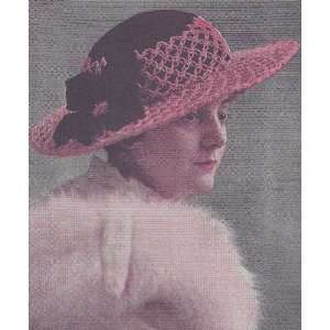 Vintage Crochet PATTERN to make   Picture Hat Sun Summer Wedding Party 