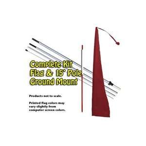  Red Wine Wind Dancer Flag Kit (Flag, Pole, & Ground Mount 