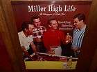 VINTAGE 1965 MILLER HIGH LIFE BEER POSTER WITH GUYS AT POOL TABLE BEER 