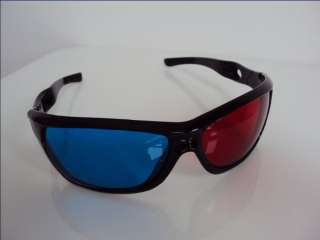 Red BlueCyan Anaglyph 3D GLASSES for movie game DVD TV  