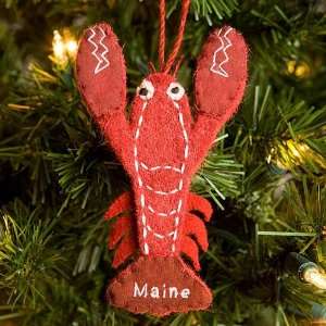  Eco Friendly Maine Wool Lobster Ornament