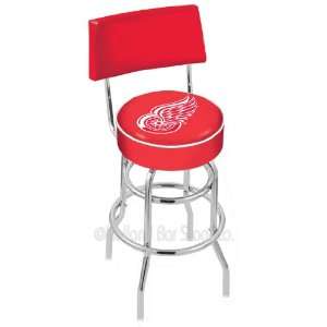  Detroit Red Wings 25 Inch Chrome Double Ring Swivel Bar 