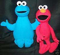 Plush Elmo & Cookie Monster Doll Toys EX Condition  