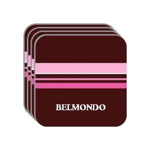 Personal Name Gift   BELMONDO Set of 4 Mini Mousepad Coasters (pink 