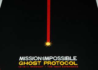 Mission Impossible 4 GHOST PROTOCOL IMAX POSTER Matt Owen Gallery 88 