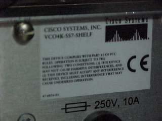 Cabinet Cisco VCO4K SS7 Pos Dialogic D/240SCT1 VRU SS7  