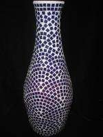 Genie bottle Mosaic Accent Table Lamp~Luminary Decor~Balinese art 