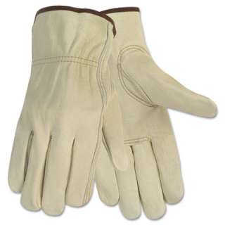 MCR Safety Economy Leather Driver Gloves, Medium, Cream, PR   CRW3215M 
