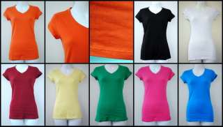 NEW V Neck T Shirt   Stretchy and Comfortable Wear  