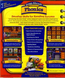 Leap Ahead Phonics PC CD sound out word letter recognition spelling 