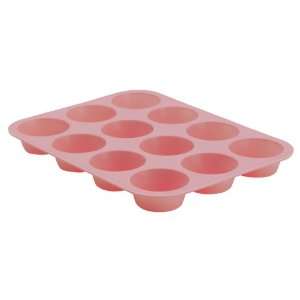    blinQ 12 Cup Silicone Muffin Pan Passionate Pink