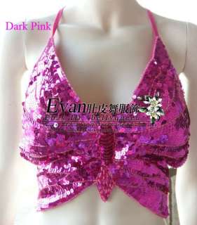 belly dance costume Butterfly Top bra one size 10colors  