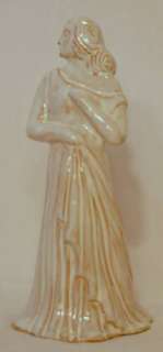 Vintage Art Deco Woman Figurine Pottery Signed Bill 36  