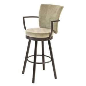  Amisco 30.5 Inch Cardin Swivel Bar Stool Reef, Platina 