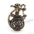 7pcs 141763 Delicate Vintage Bronze Hollow Flagon Flower Pendants 